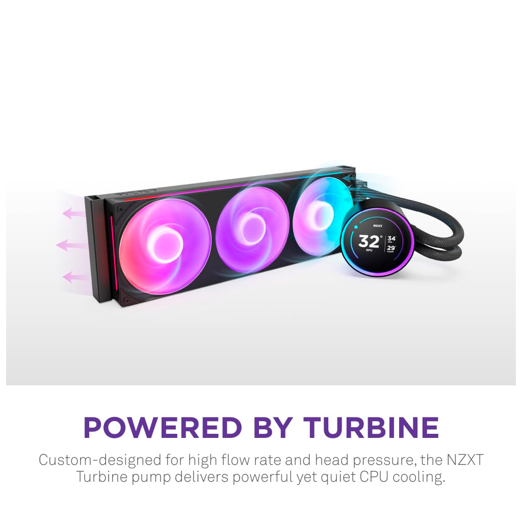 Система рідинного охолодження NZXT Kraken Elite RGB 360mm AIO (RL-KR36E-B2) - зображення 7