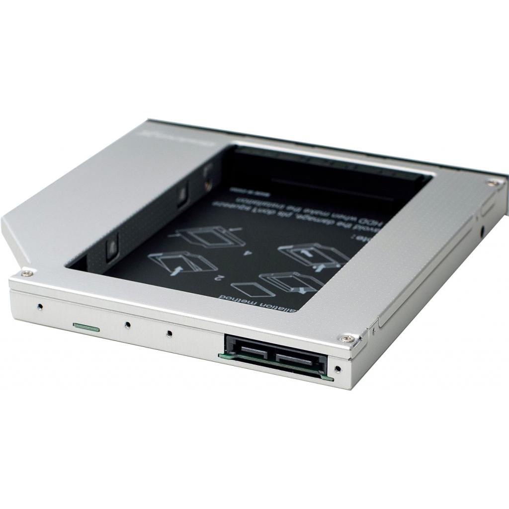 Фрейм-перехідник Grand-X HDD 2.5'' to notebook 12.7 mm ODD SATA/mSATA (HDC-25N) - зображення 2