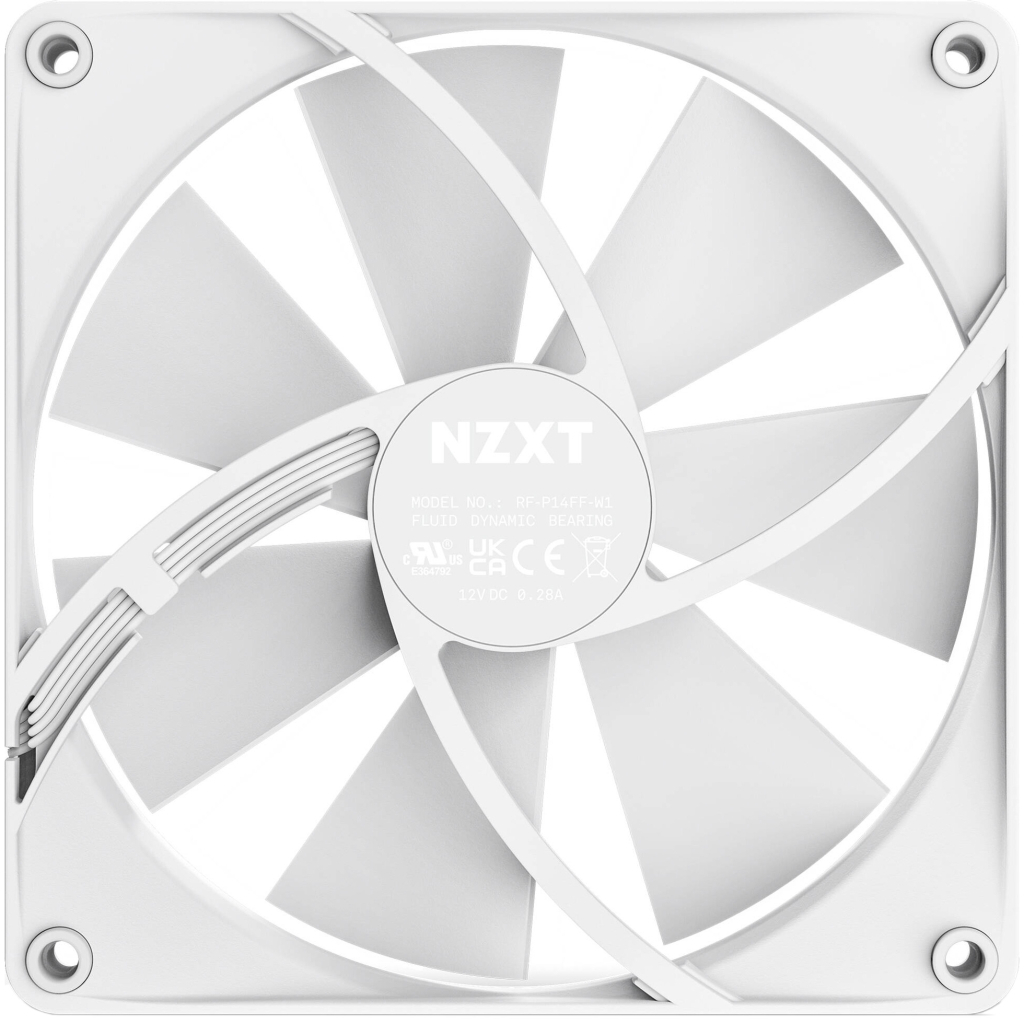 Кулер до корпусу NZXT F140P white (RF-P14SF-W1) - зображення 2