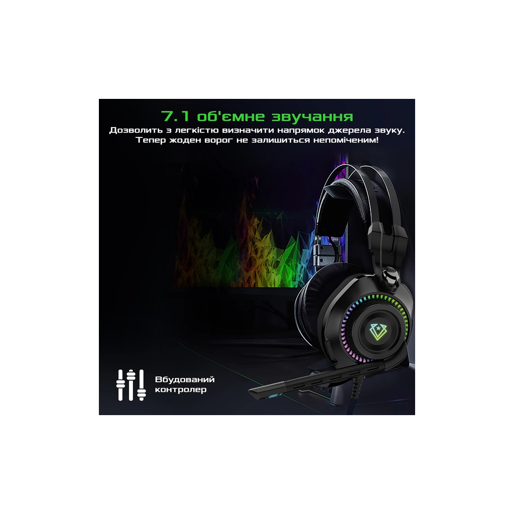 Навушники Vertux Bogota 7.1 USB Black (bogota.black) - зображення 3