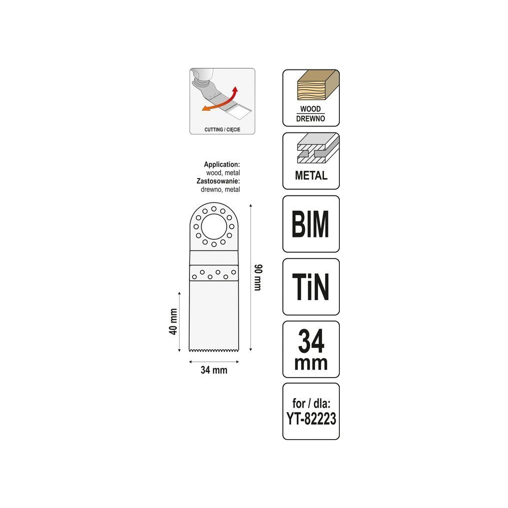 Полотно Yato для реноватора (YT-34702) - зображення 2
