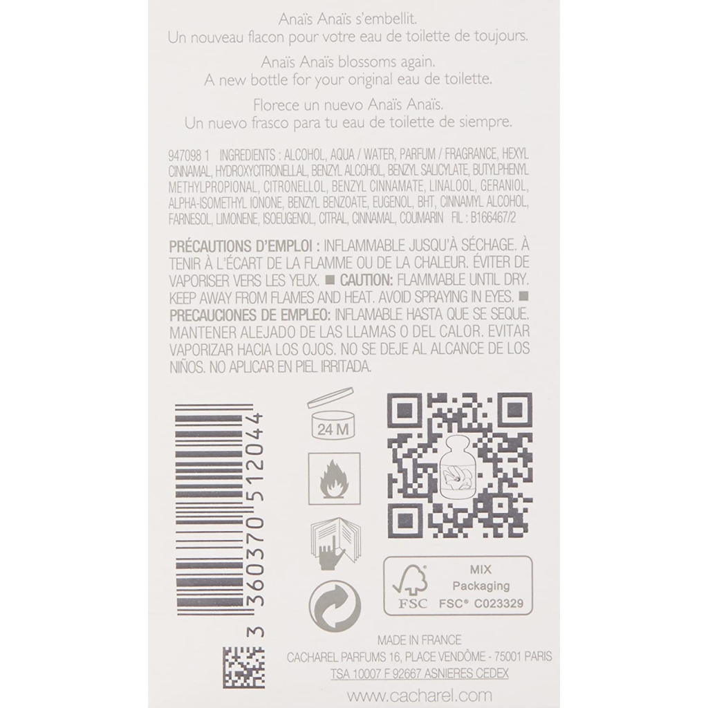 Туалетна вода Cacharel Anais Anais L'Original 30 мл (3360370512044) - изображение 3