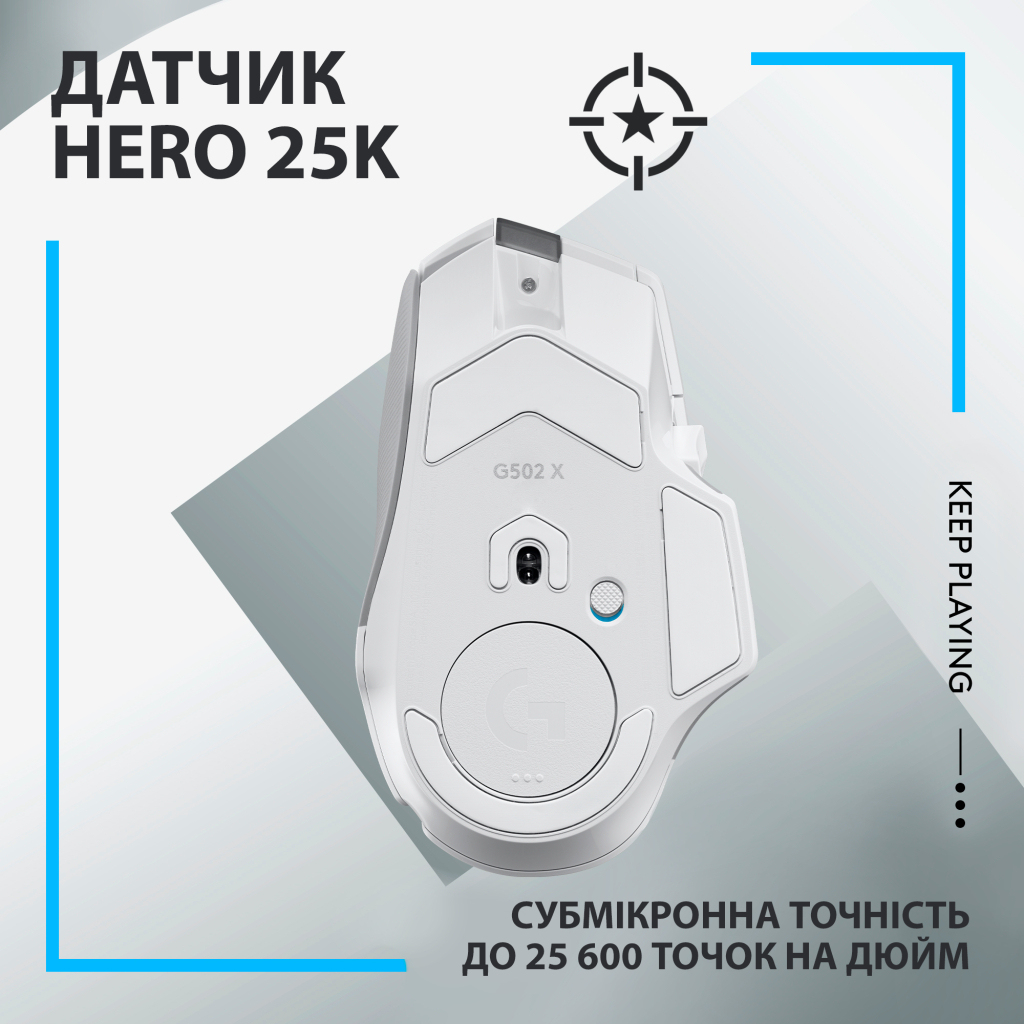 Мишка Logitech G502 X Lightspeed Wireless White (910-006189) - зображення 4