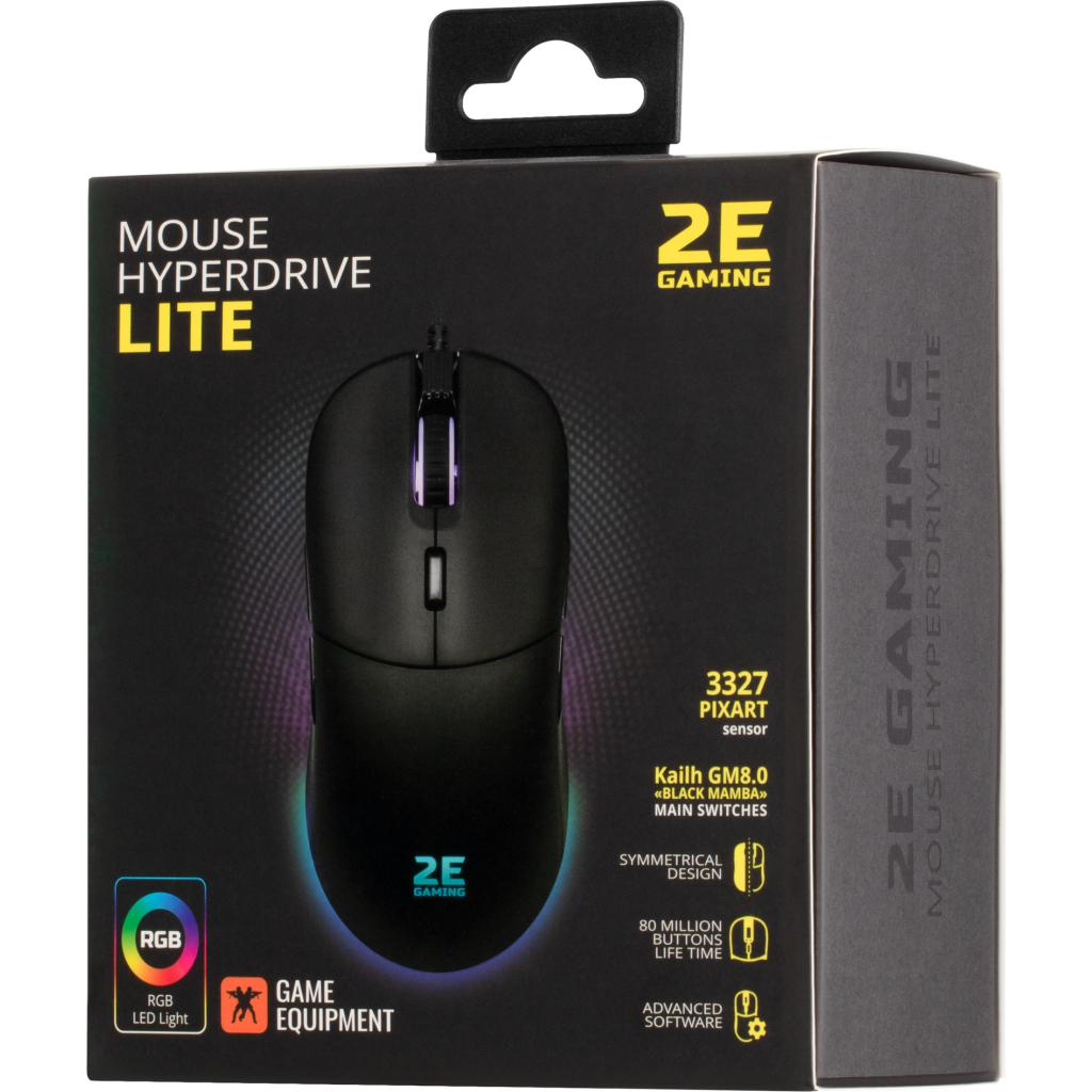 Мишка 2E Gaming HyperDrive Lite RGB Black (2E-MGHDL-BK) - зображення 2