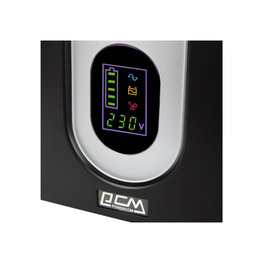 Пристрій безперебійного живлення Powercom IMD-625AP LCD (IMD-625AP LCD Schuko) - зображення 4