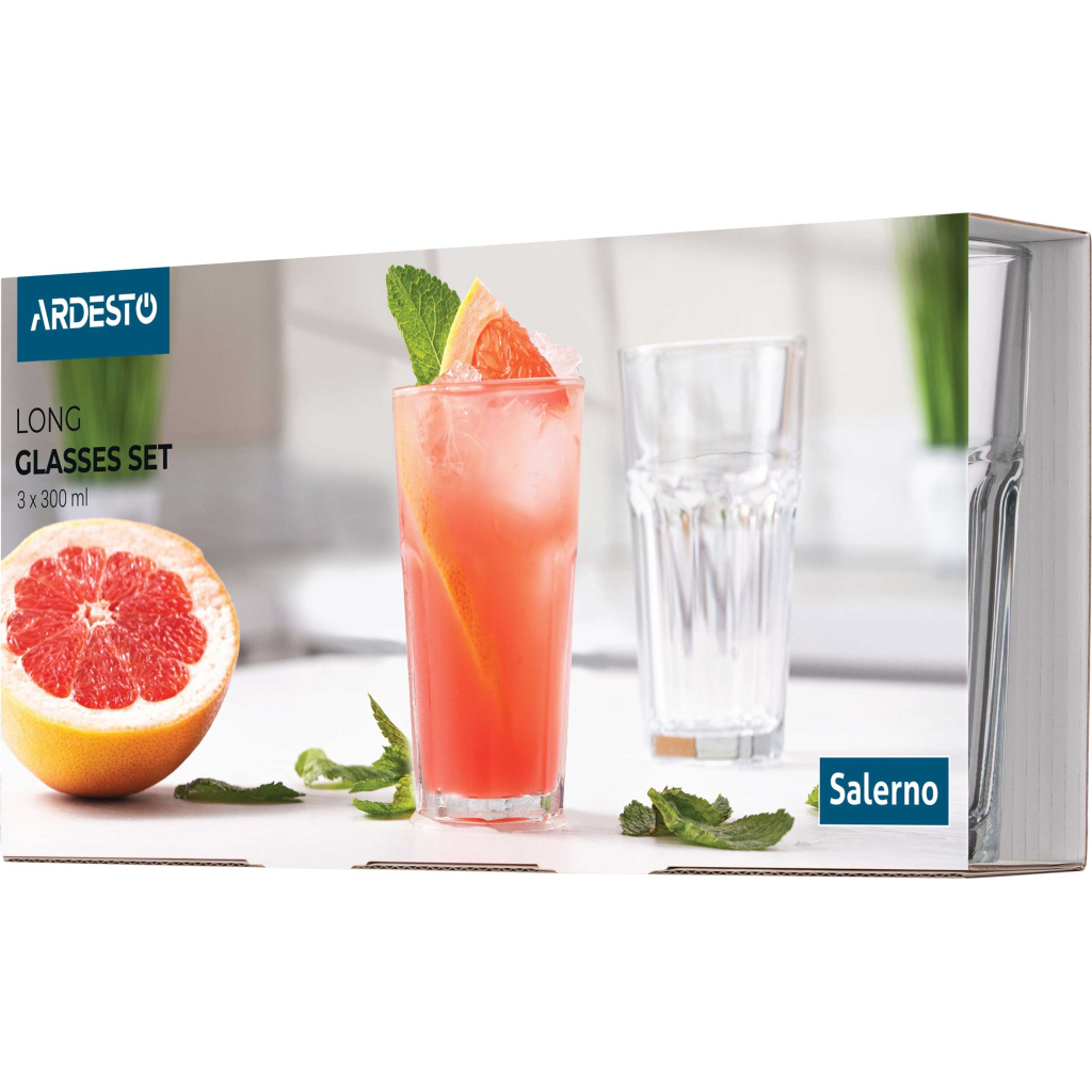 Набір склянок Ardesto Salerno 300 мл 3 шт (AR2630LS) - зображення 3