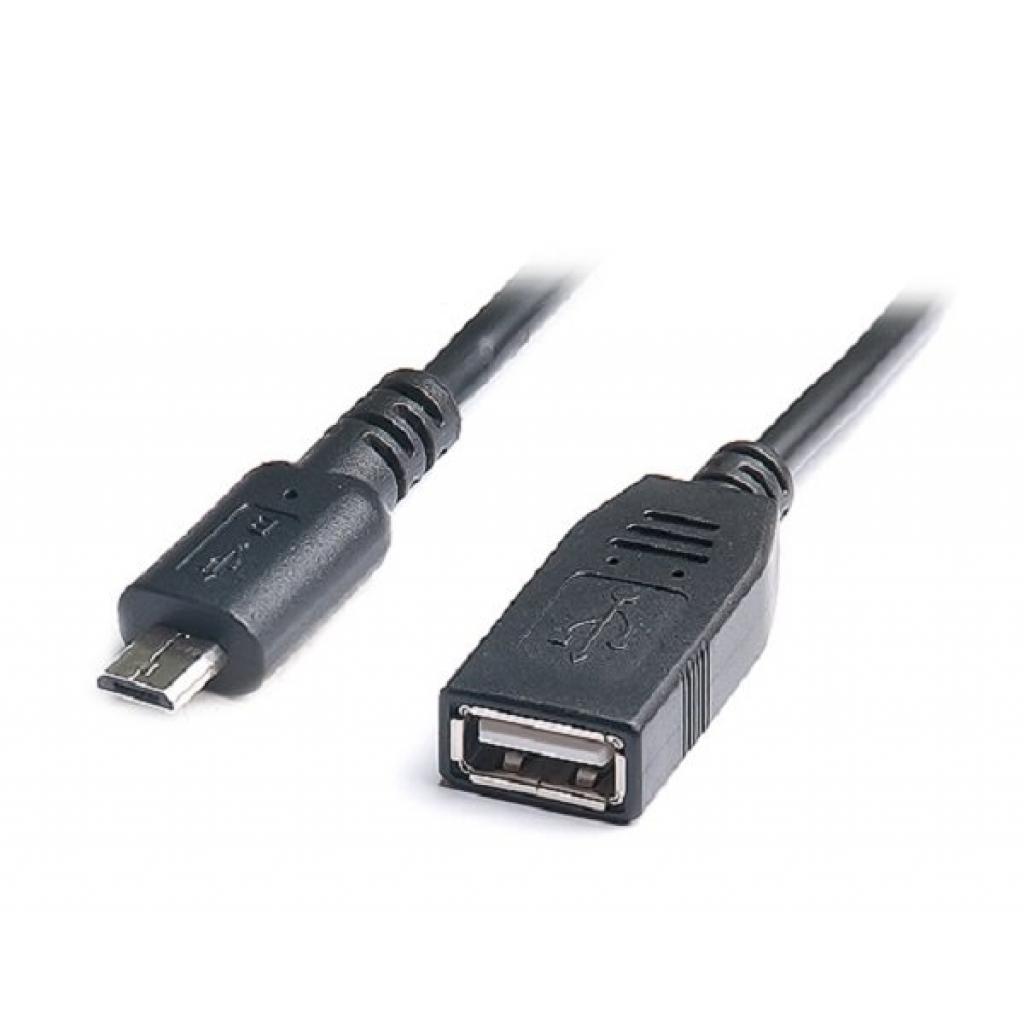 Перехідник OTG USB 2.0 AF to Micro 5P 0.1m REAL-EL (EL123500014) - зображення 1