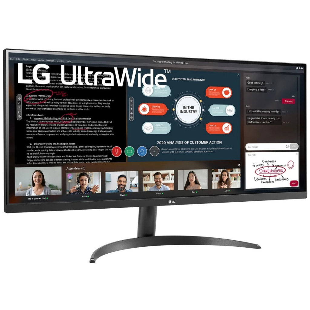 Монітор LG 34WP500-B - зображення 3