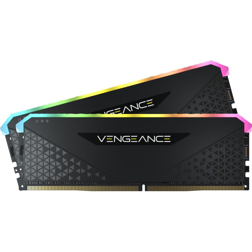 Модуль пам'яті для комп'ютера DDR4 16GB (2x8GB) 3200 MHz Vengeance RGB RS Black Corsair (CMG16GX4M2E3200C16) - изображение 2