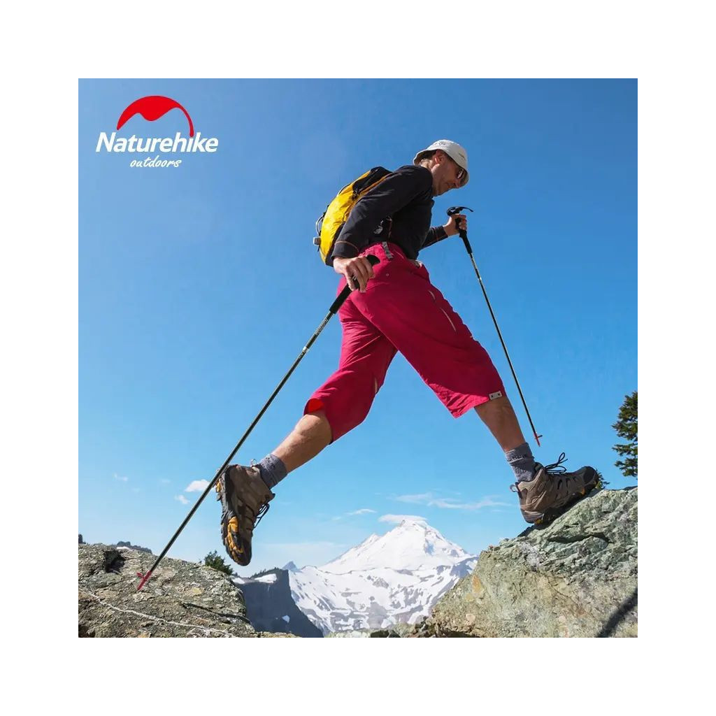 Трекінгові палиці Naturehike ST08 NH18D020-Z 110 см бордова 1 шт (6927595748527) - зображення 5