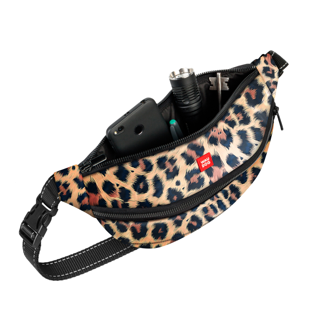Поясна сумка-бананка для собак WAUDOG Family "Леопард" 33х17х10 см (363-4066) - зображення 2