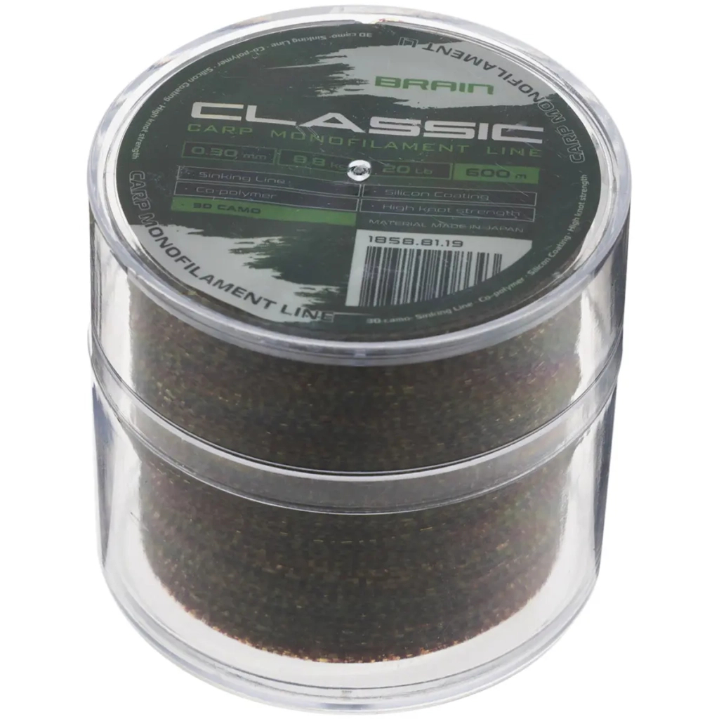 Волосінь Brain Classic Carp Line 3D (camo) 600m 0.30mm 20lb 8.8kg (1858.81.19) - зображення 2