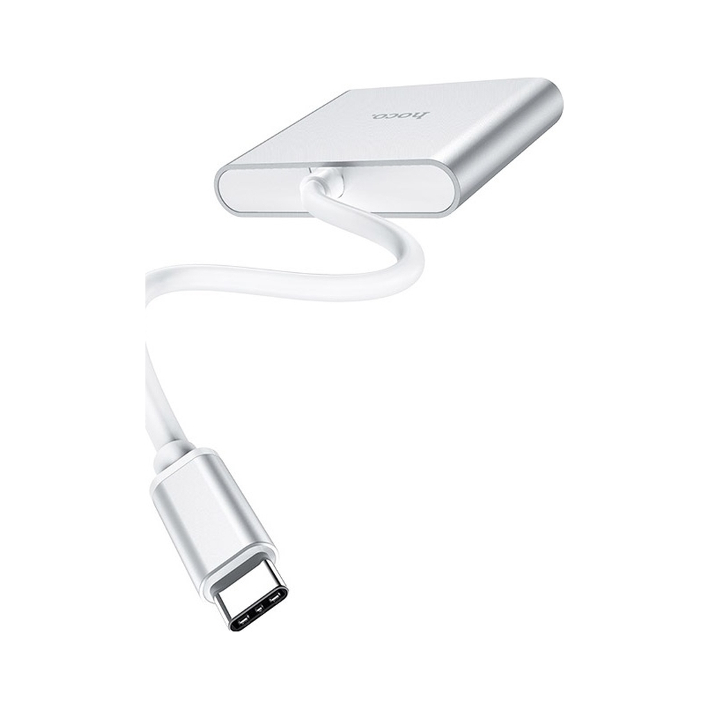 Концентратор HOCO USB-C to USB3.0+HDMI+PD HB14 Silver (6931474725790) - зображення 5