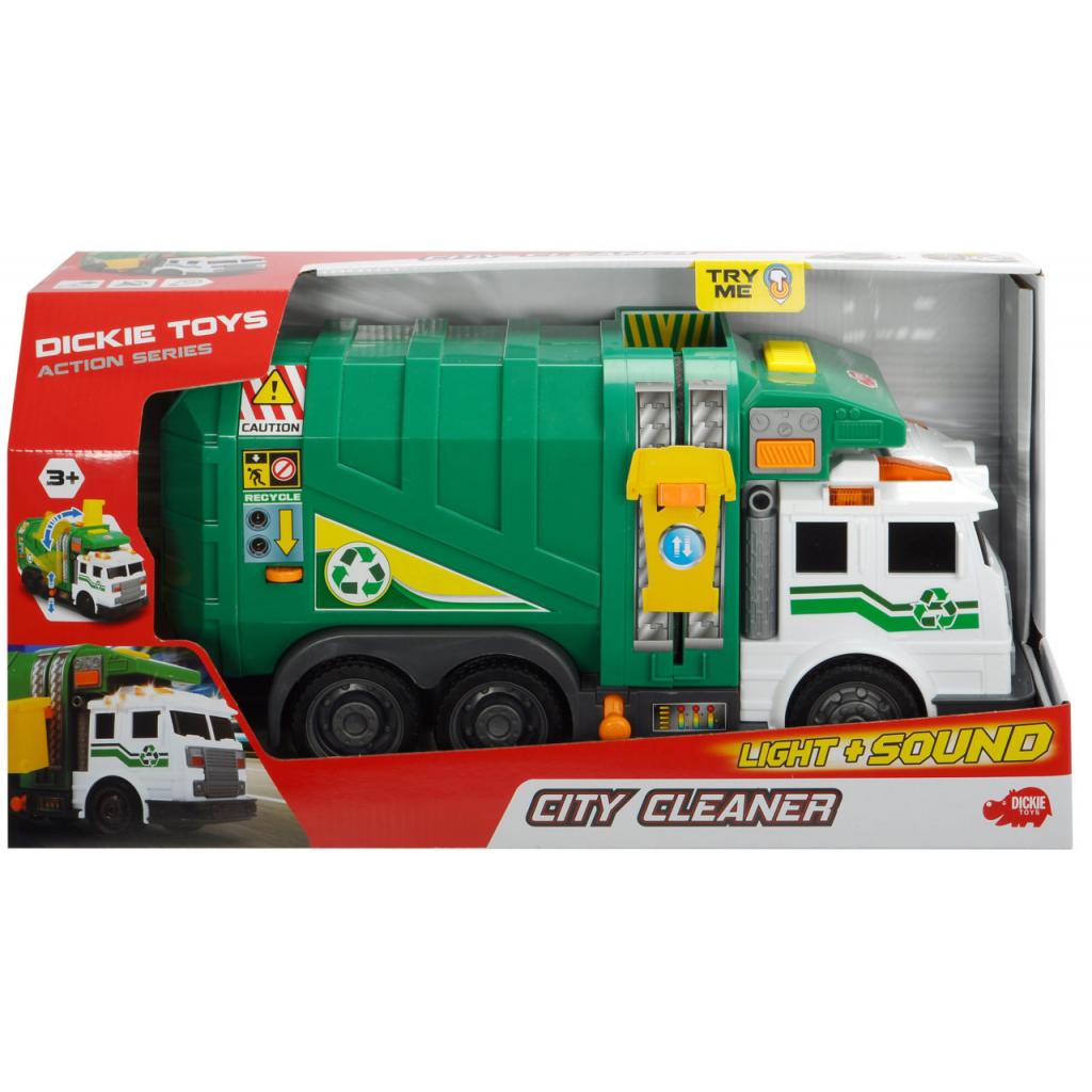 Спецтехніка Dickie Toys Сміттєвоз Чисте місто з контейнером (1137008) - зображення 3