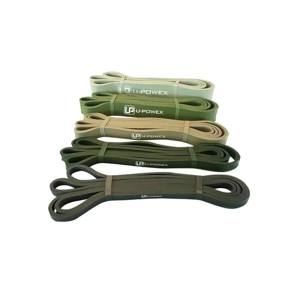 Еспандер U-Powex Pull up band набір 5шт 2.3-18.1kg Olive (UP_1060_5in_Olive) - изображение 4