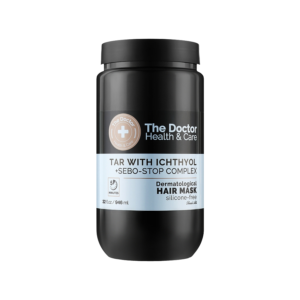 Маска для волосся The Doctor Health & Care Tar With Ichthyol + Sebo-Stop Complex 946 мл (8588006041637) - зображення 1