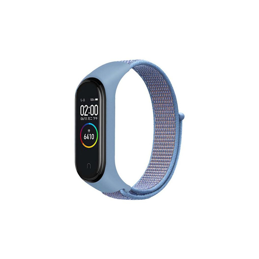 Ремінець до фітнес браслета BeCover Nylon Style для Xiaomi Mi Smart Band 5/6 Light Blue (705425) - зображення 1