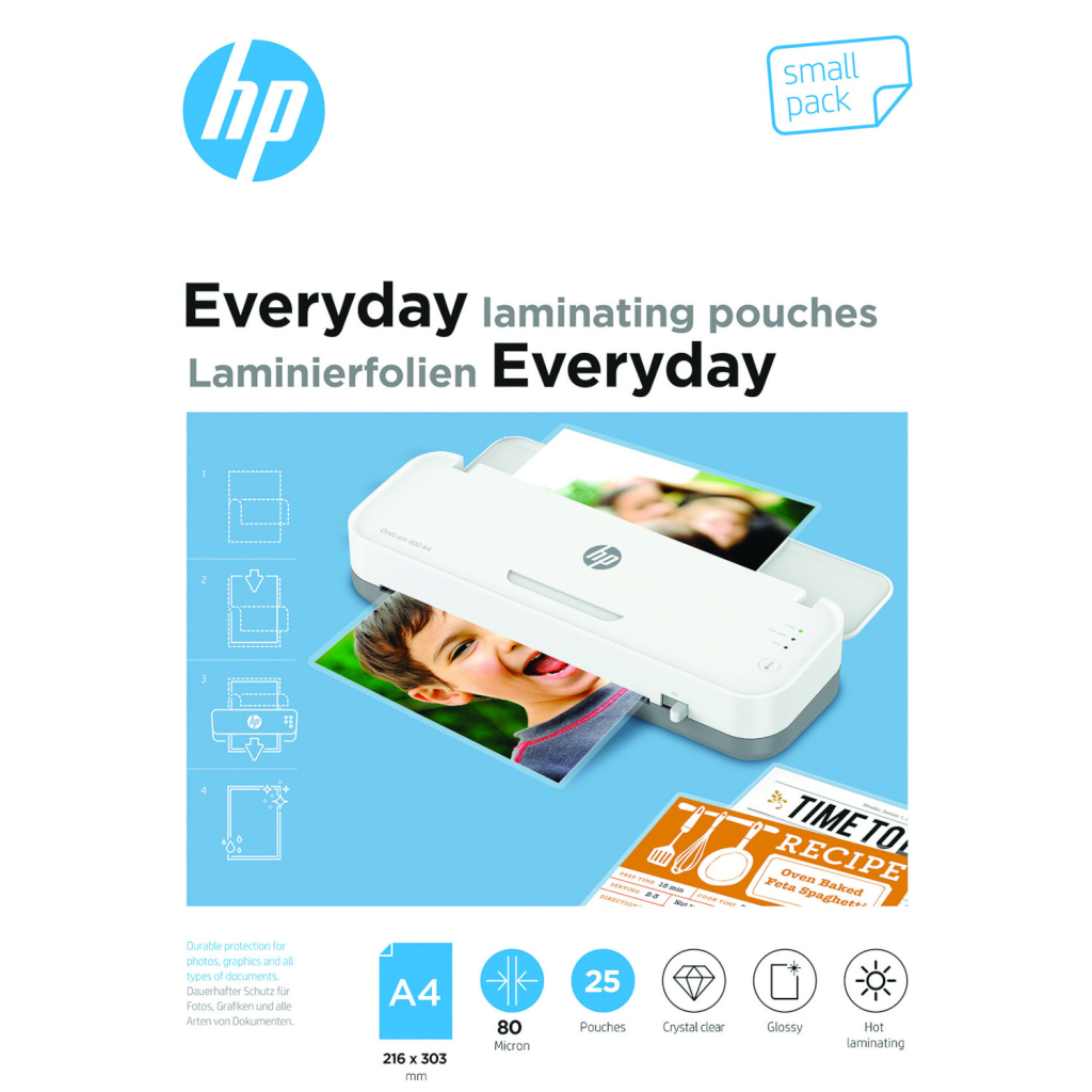 Плівка для ламінування HP Everyday Laminating Pouches, A3, 80 Mic, 303 x 426, 25 pcs (9152) (838115) - изображение 1