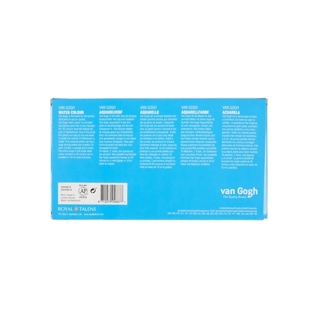 Акварельні фарби Van Gogh 18 кювет+2*10 мл (Біла, Сірий пейна) Royal Talens (8712079048877) - изображение 4