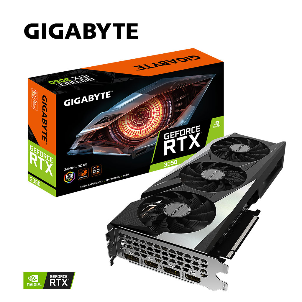 Відеокарта GIGABYTE GeForce RTX3050 8Gb GAMING OC (GV-N3050GAMING OC-8GD) - зображення 9