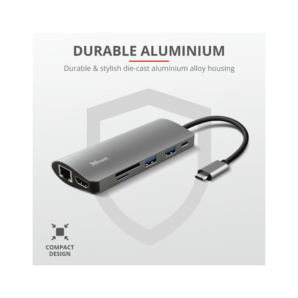 Концентратор Trust DALYX 7-IN-1 USB-C ALUMINIUM (23775_TRUST) - изображение 8