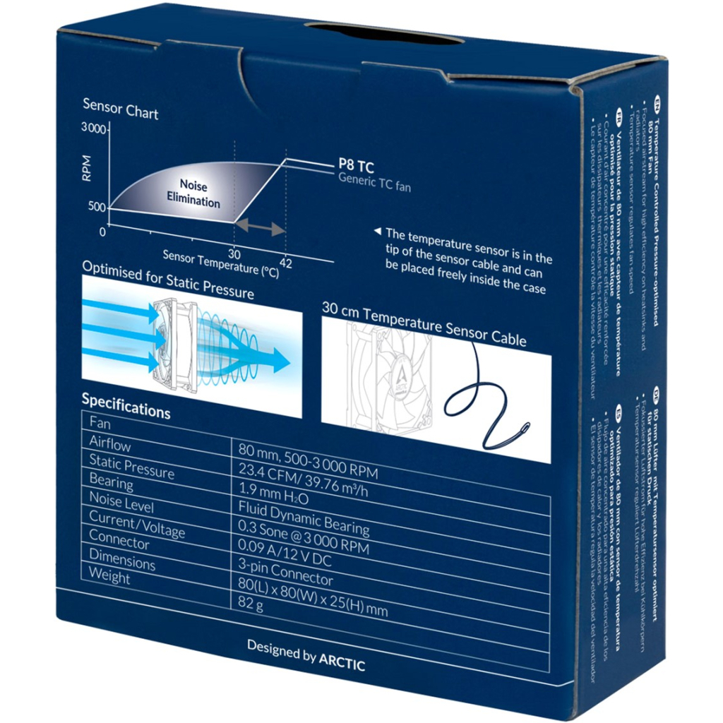Кулер до корпусу Arctic P8 TC (ACFAN00140A) - зображення 3