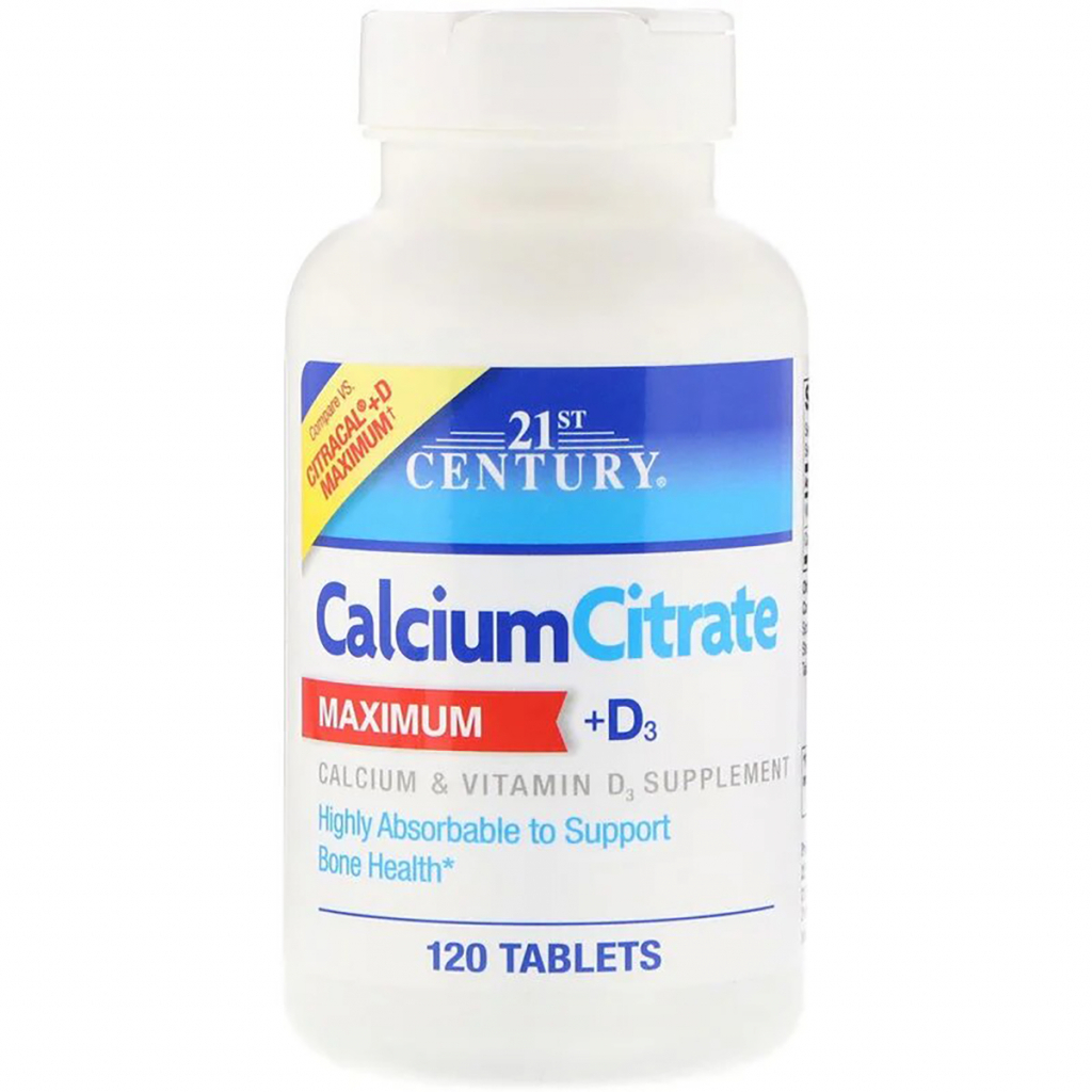 Вітамінно-мінеральний комплекс 21st Century Цитрат кальцію + D3, 120 таблеток (CEN-27493) - зображення 1