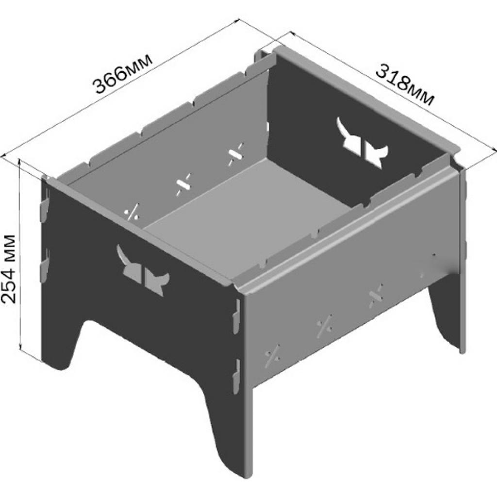 Мангал KSL на 4 шампура, товщина металу 2 мм (MG 24) - зображення 3