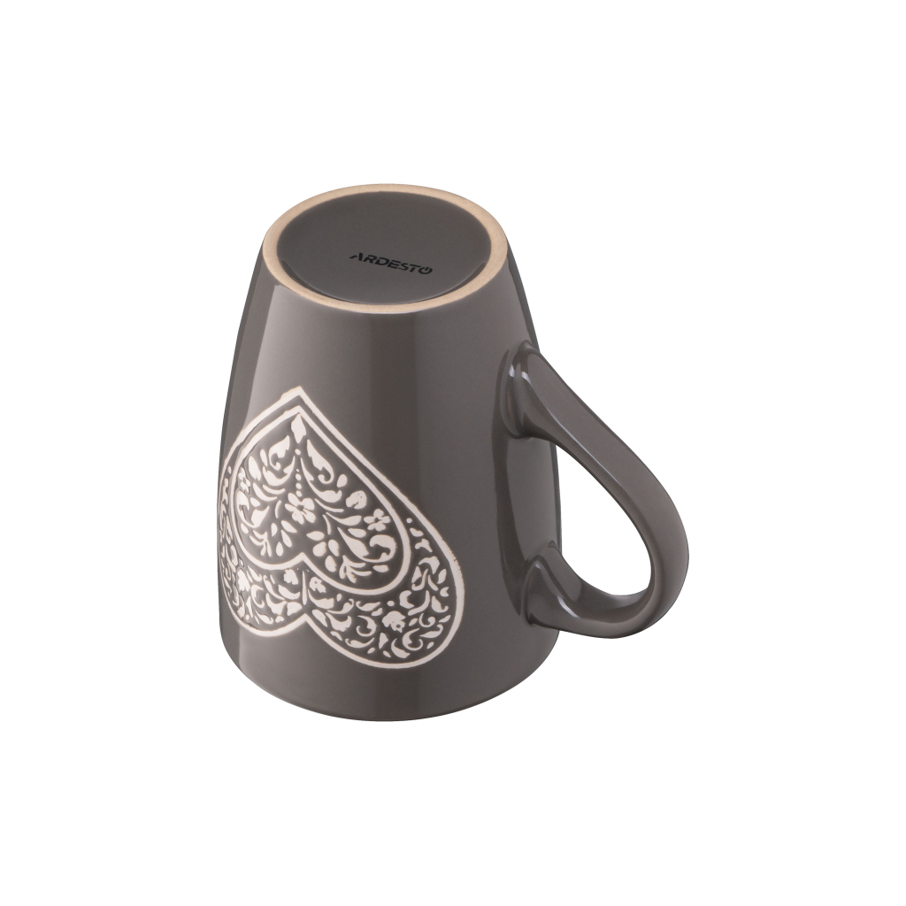 Чашка Ardesto Heart 330 мл Deep Grey (AR3467DGR) - зображення 7