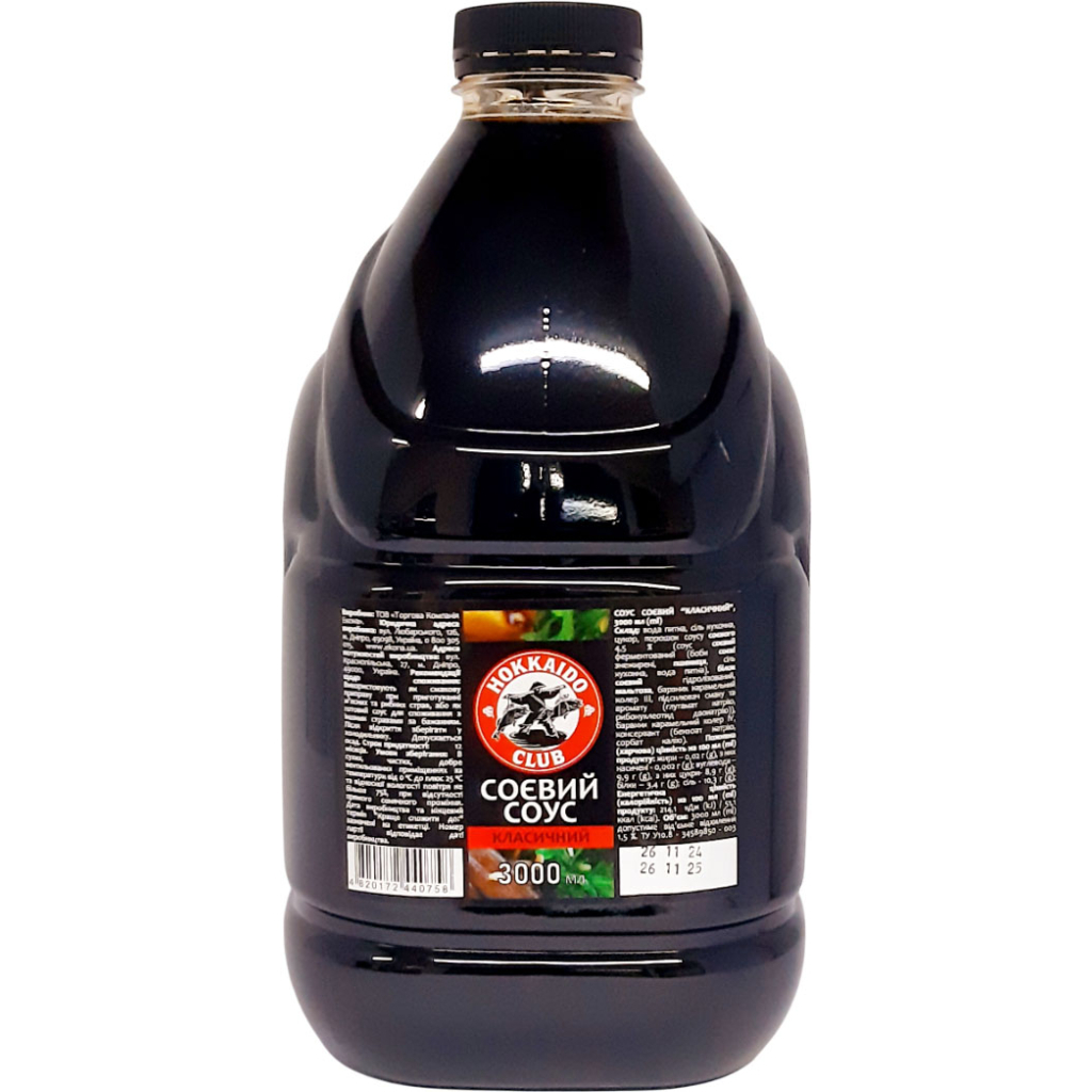 Соус Hokkaido Club Соєвий Класичний 3 л (4820172440758) - picture 1