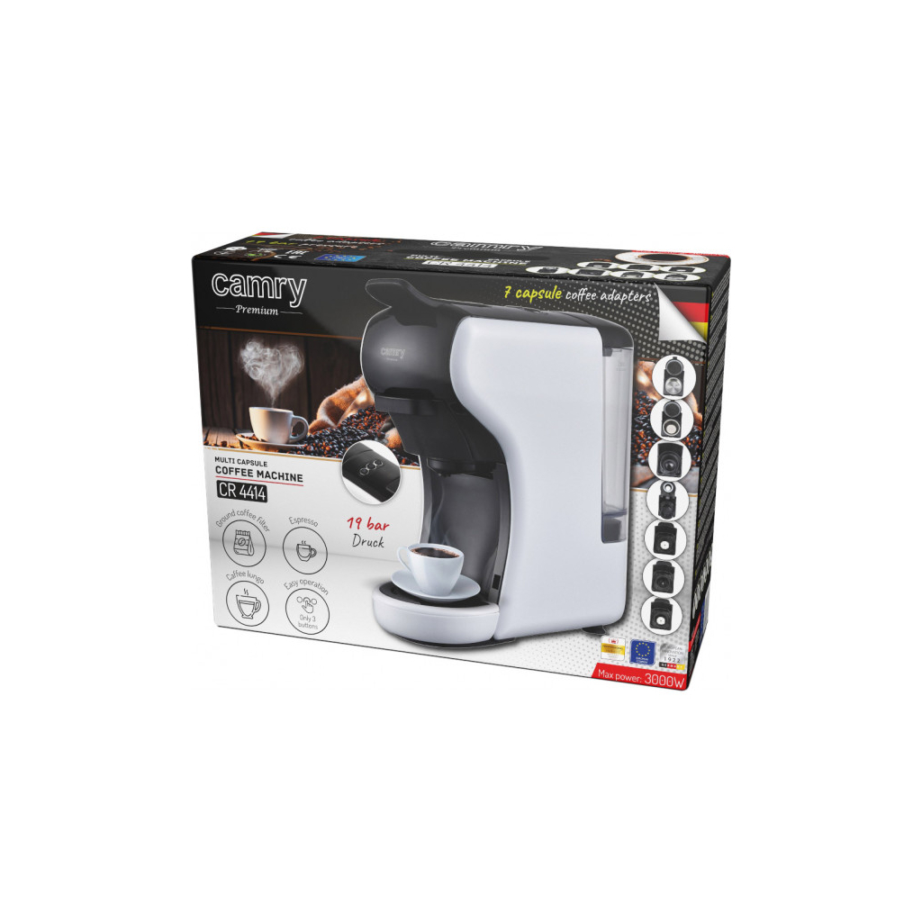 Капсульна кавоварка Camry CR 4414 white - зображення 10