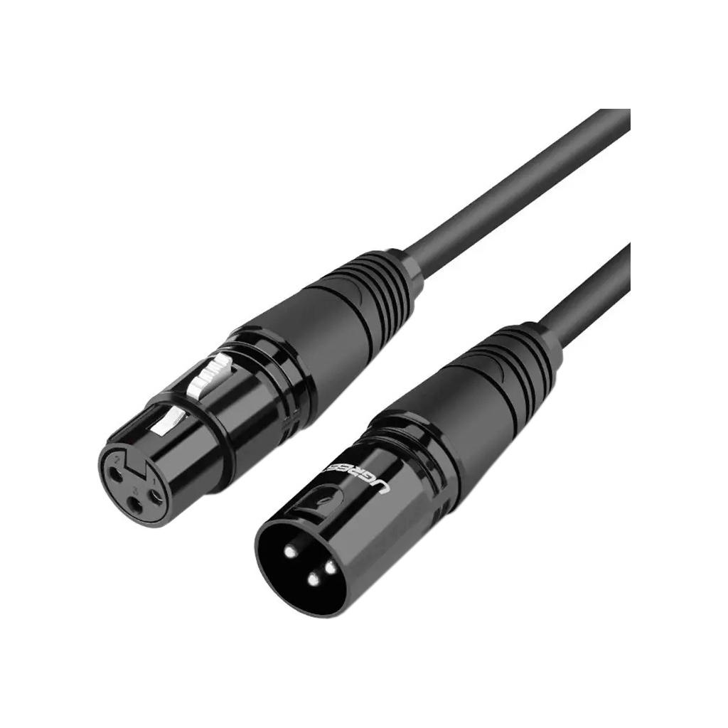 Кабель мультимедійний XLR M to XLR F 5.0m AV130 black UGREEN (20712) - зображення 1