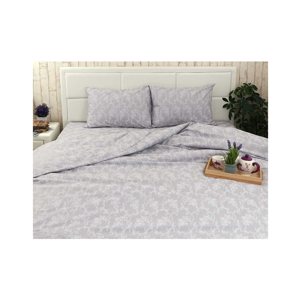 Постільна білизна Руно Сіра вензель бязь набивна полуторна (1.114Б_Сірий вензель) - зображення 4