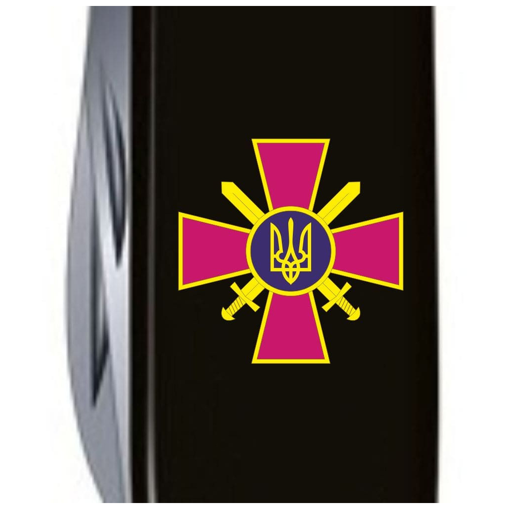 Ніж Victorinox Huntsman Army Black "Емблема СВ ЗСУ" (1.3713.3_W0020u) - зображення 4