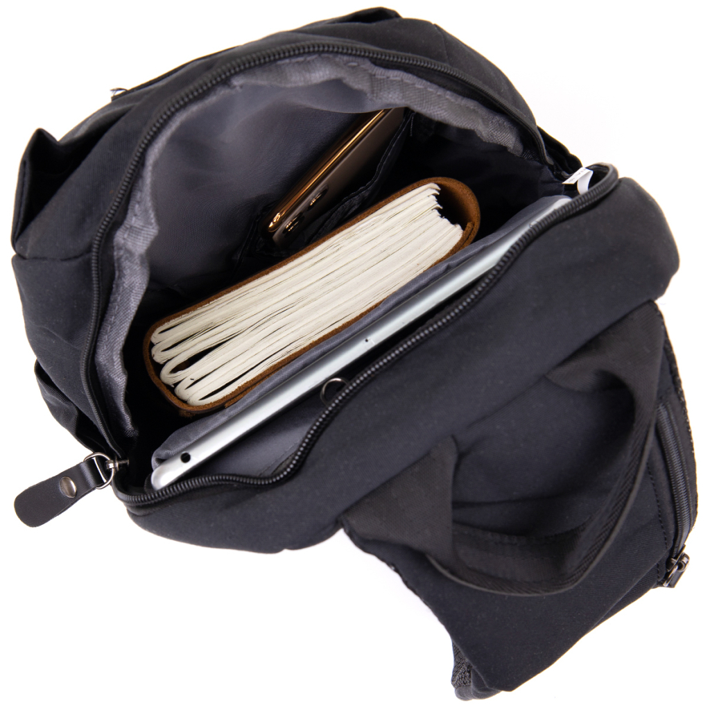 Сумка Vintage Через плече нейлон Чорна (20632) - зображення 3