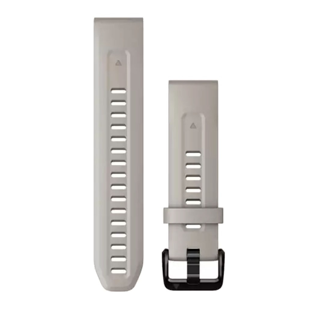 Ремінець до смарт-годинника Garmin fenix 7S, 20mm QuickFit Light Sand Silicone (010-13102-04) - зображення 1