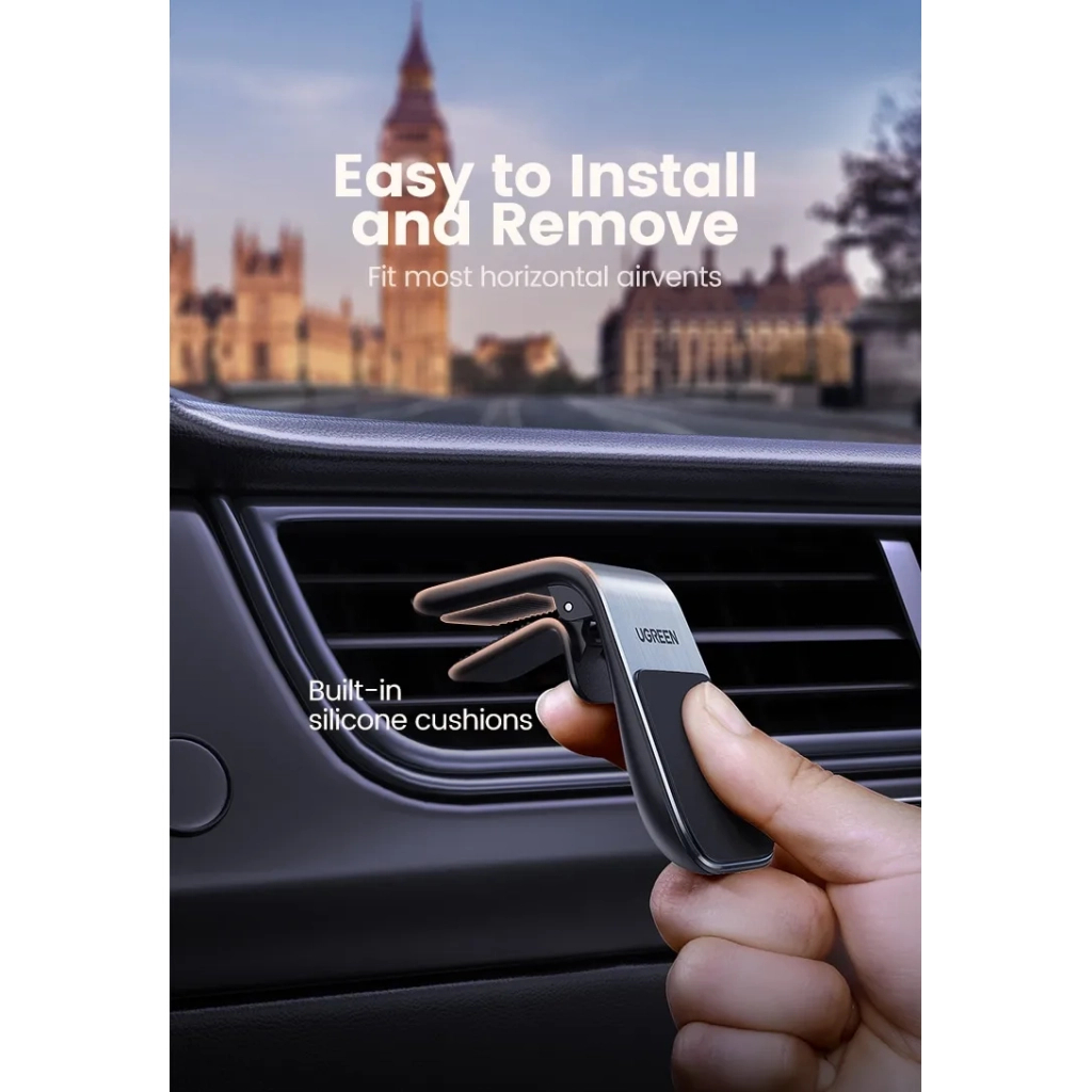 Універсальний автотримач Ugreen LP290 Waterfall-Shaped Magnetic Phone Holder Black (80712B) - зображення 3