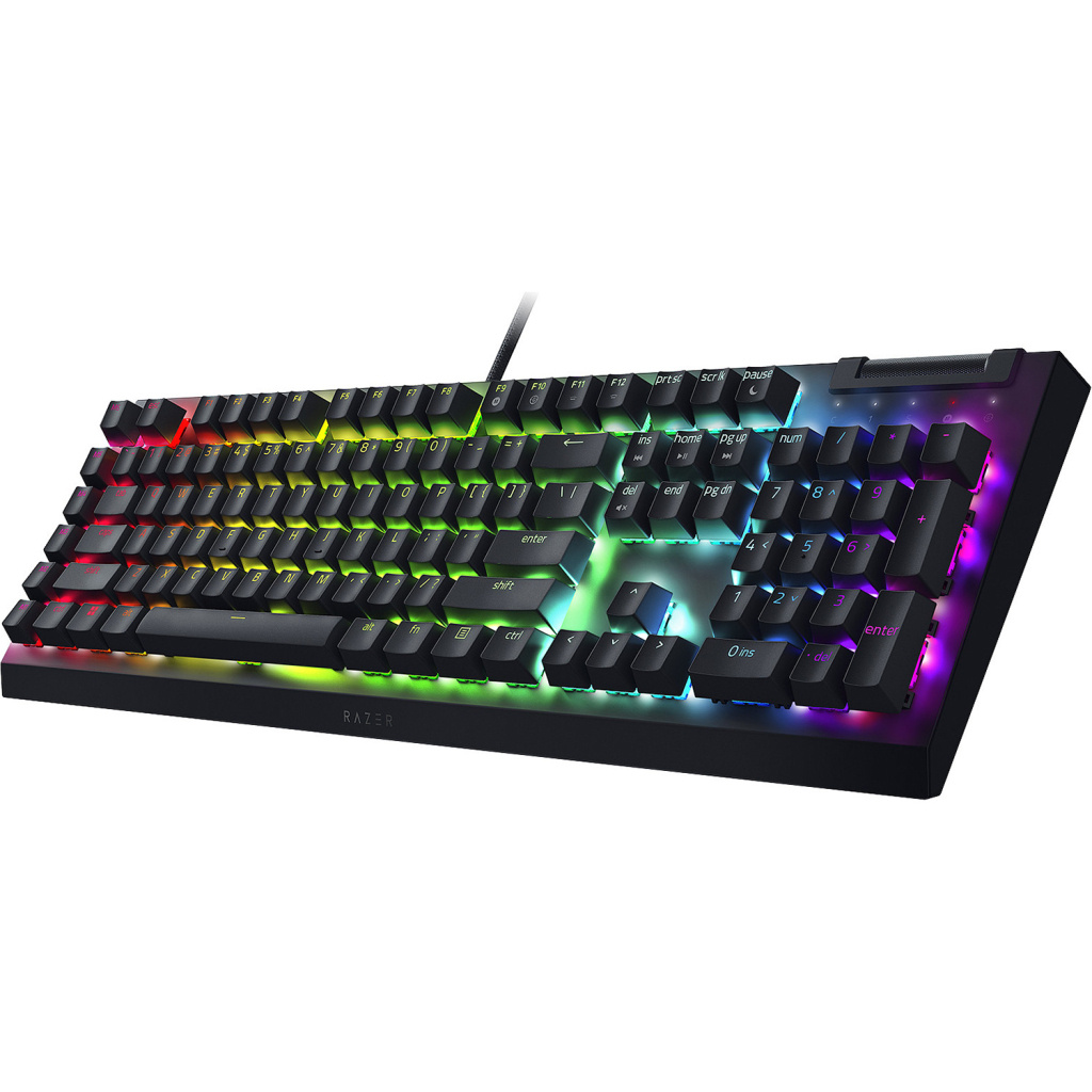 Клавіатура Razer BlackWidow V4 X Green Switch USB RU Black (RZ03-04700800-R3R1) - зображення 4