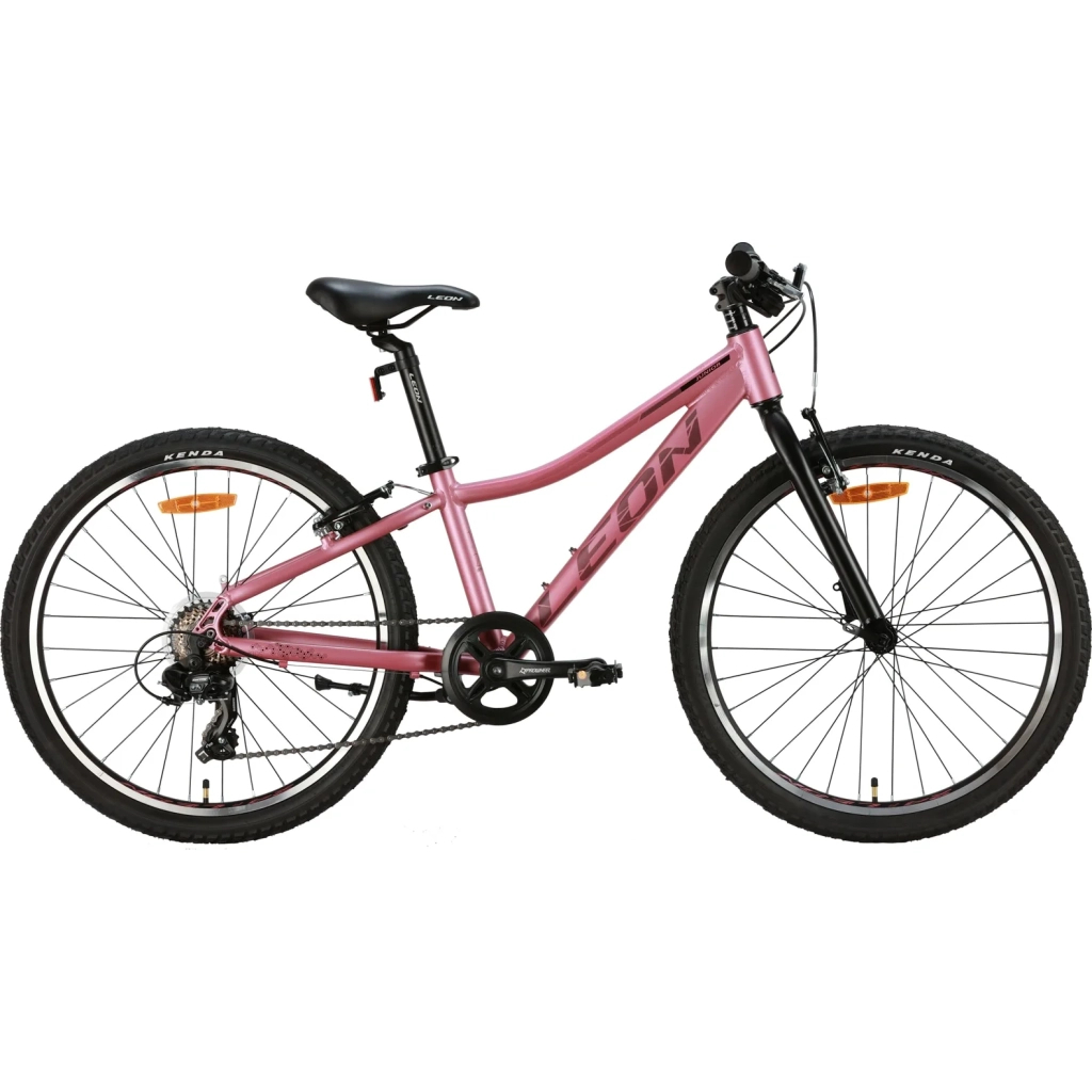 Велосипед Leon 24" Junior AM Vbr рама-12" Al рожевий з чорним 2024 (OPS-LN-24-099) - зображення 1