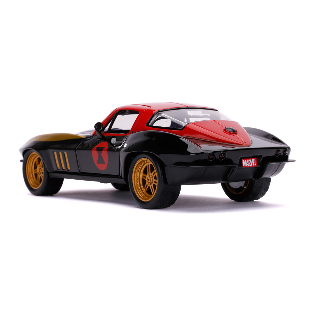 Машина Jada металева Марвел Месники Chevrolet Corvette (1966) + фігурка Чорної вдови 1:24 (253225014) - зображення 9