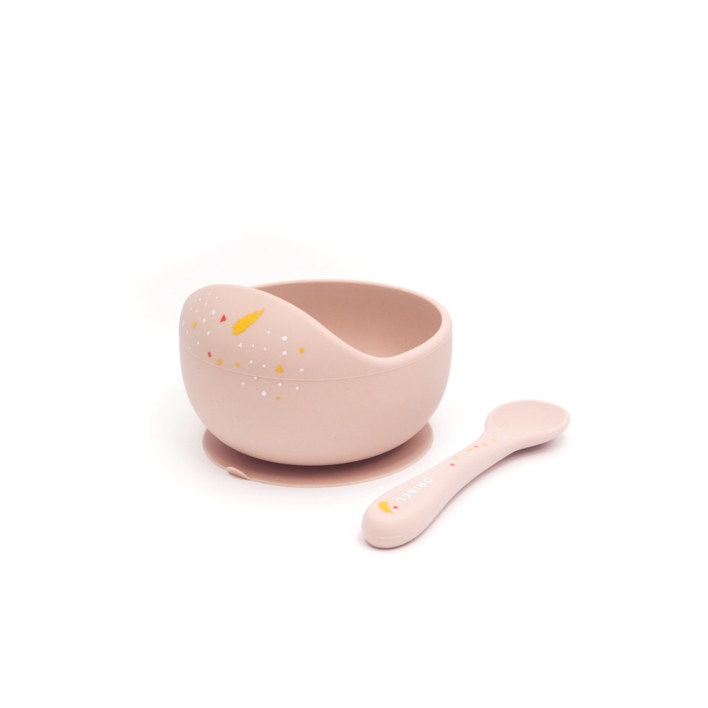 Набір дитячого посуду Oribel Cocoon ложка і миска рожевий (OR220-90013) - зображення 1