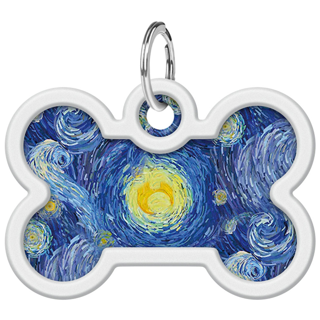 Адресник для тварин WAUDOG Smart ID з QR паспортом "Водяні лілії", кістка 40х28 мм (0640-0201) - изображение 2