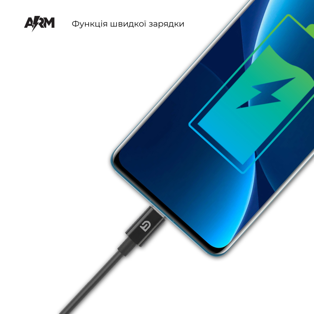Зарядний пристрій Armorstandart AR-C43 Type-C PD30W + USB QC 3.0 Grey + cable USB-C (ARM82463) - зображення 3