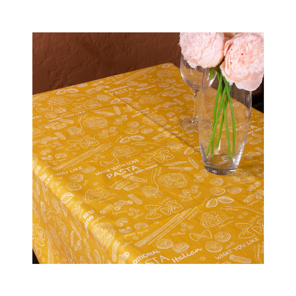 Скатертина MirSon Рогожа №201 Yellow Paste 130x220 см (2200006737711) - зображення 2