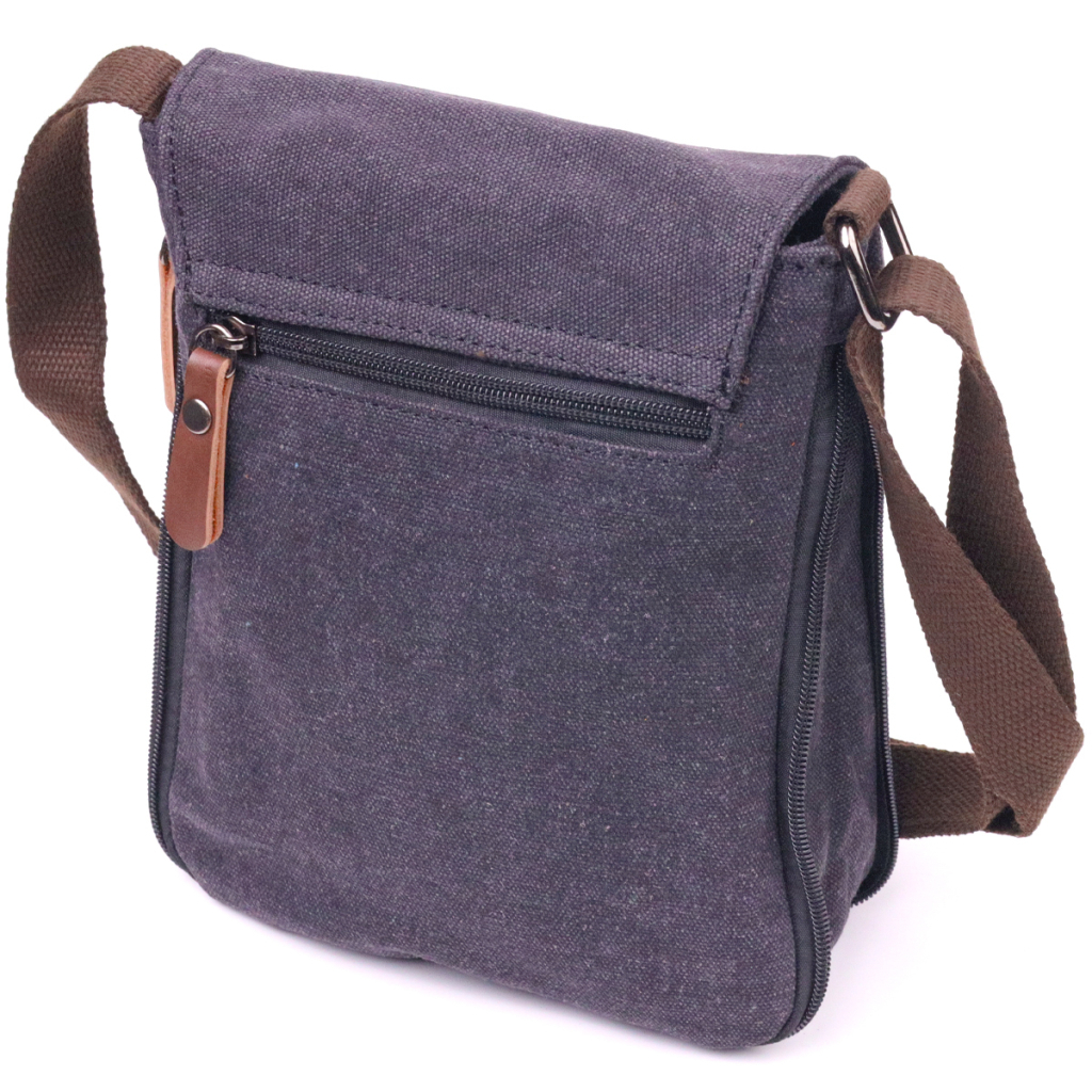 Сумка Vintage Вертикальна чоловіча текстильна Чорна (21265) - зображення 2