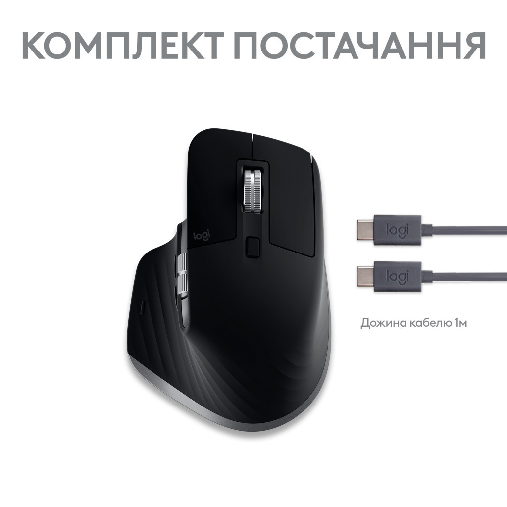 Мишка Logitech MX Master 3S For Mac Performance Wireless Space Grey (910-006571) - зображення 10