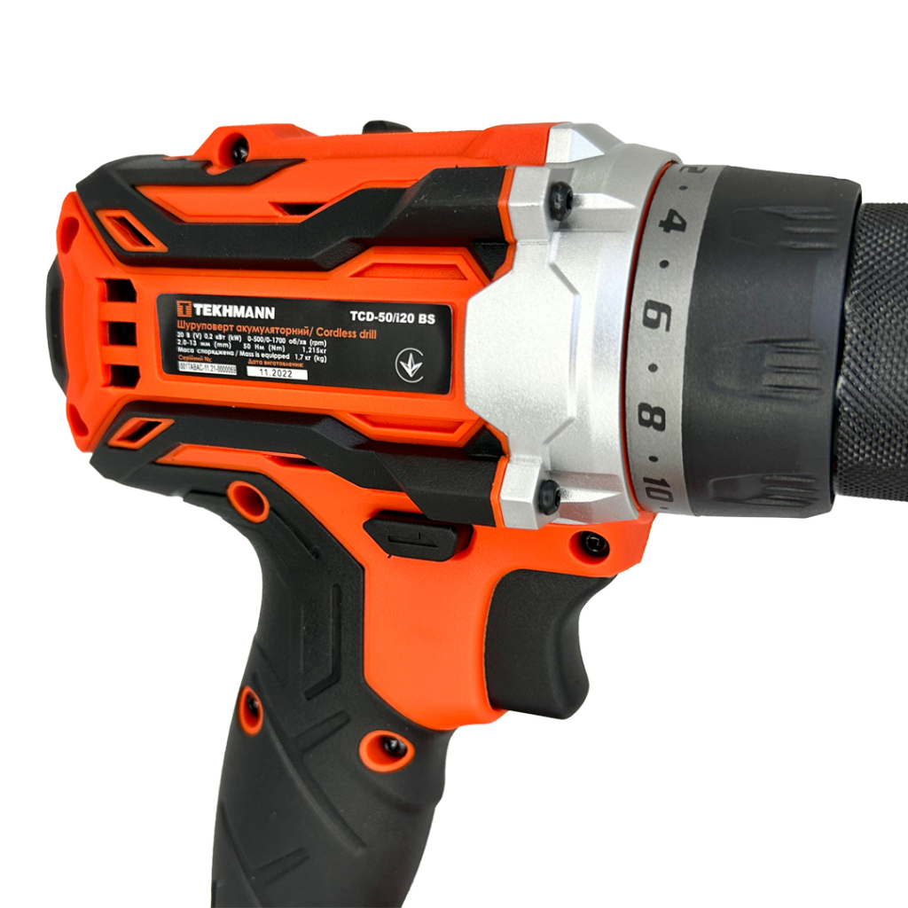 Шуруповерт Tekhmann TCD-50/i20 BS (без АКБ та ЗП) (849187) - зображення 4