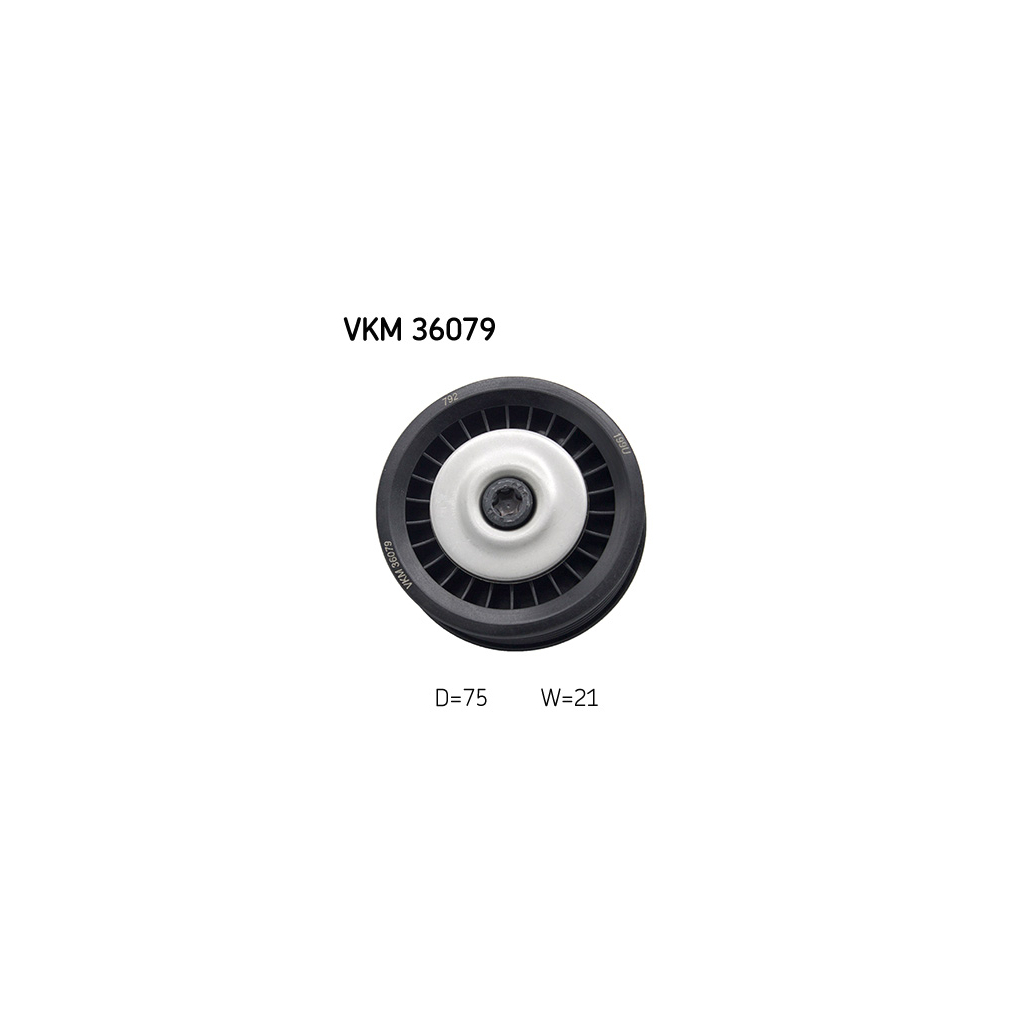 Ролик натягувача ременя SKF VKM 36079 - зображення 2