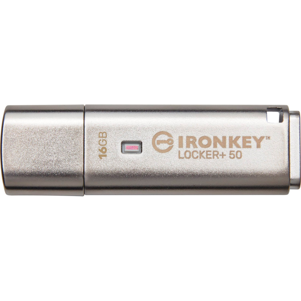 USB флеш накопичувач Kingston 16GB IronKey Locker Plus 50 AES Encrypted USB 3.2 (IKLP50/16GB) - зображення 3
