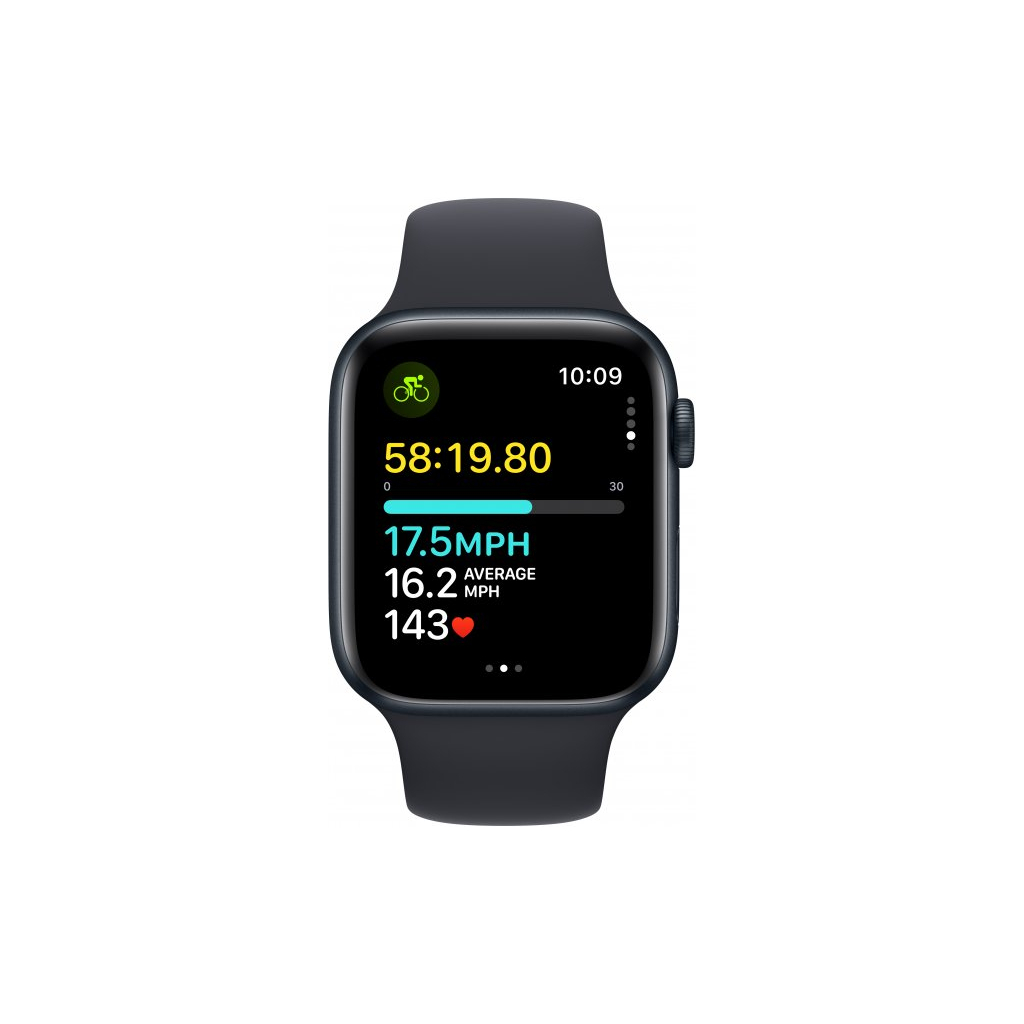 Смарт-годинник Apple Watch SE 2023 GPS 44mm Midnight Aluminium Case with Midnight Sport Band - M/L (MRE93QP/A) - зображення 6